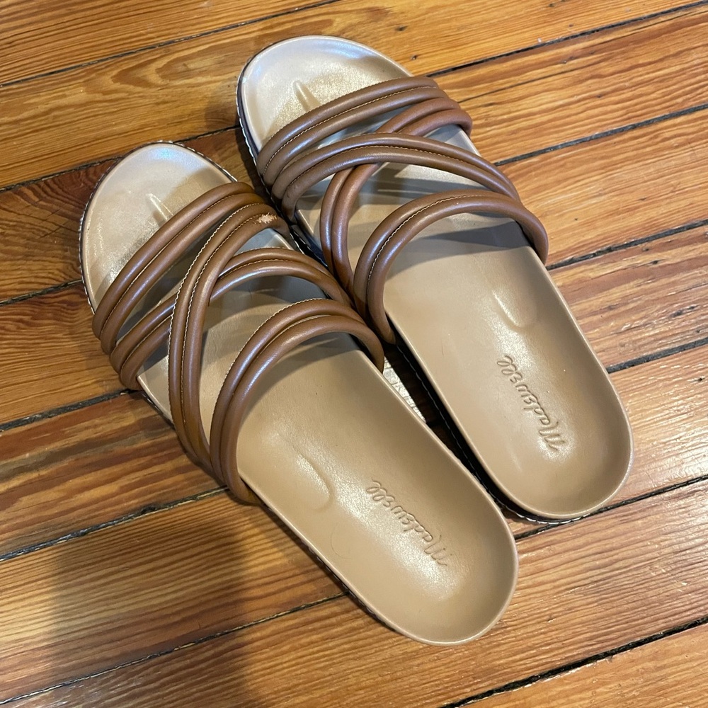 Tan Slide Sandals